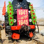 Ретро-поезд "Воинский эшелон" в Астрахани